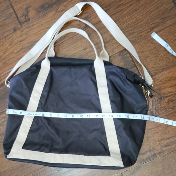 H&M Duffle Bag Overnight Weekender Neutral Preppy Athletic Geometric Normcore - Picture 13 of 16